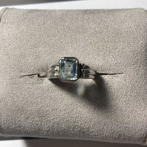 Aquamarine 2ct Ring. Silver 925